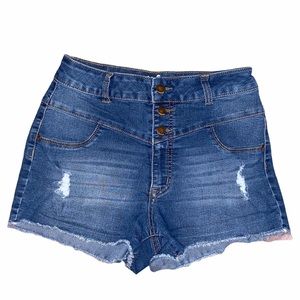 Charlotte Russe Refugee Denim Shorts | Size 4